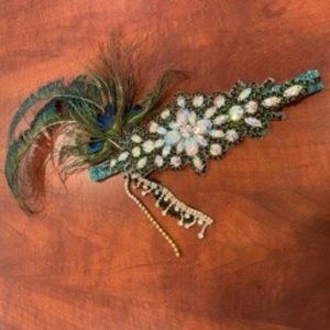 Women's 1920s Headband Flapper Feather
